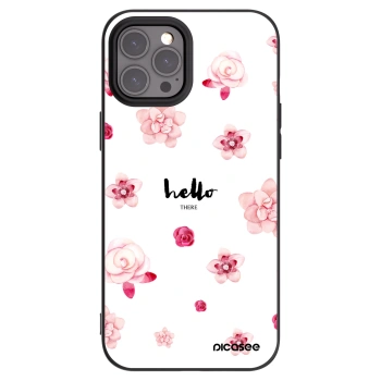 Picasee husă neagră din silicon pentru Apple iPhone 12 Pro Max - Hello there