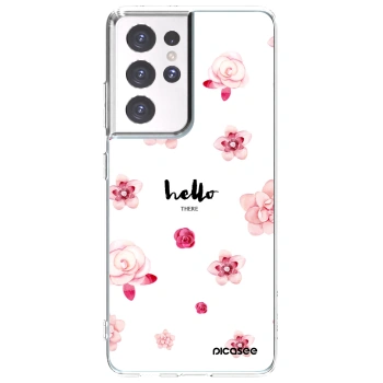 Picasee husă transparentă din silicon pentru Samsung Galaxy S21 Ultra 5G G998B - Hello there