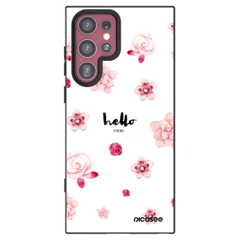 Picasee husă neagră din silicon pentru Samsung Galaxy S22 Ultra 5G - Hello there