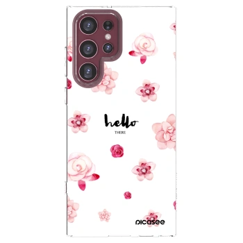 Picasee husă transparentă din silicon pentru Samsung Galaxy S22 Ultra 5G - Hello there