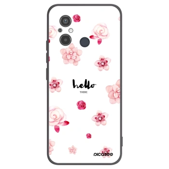 Picasee husă neagră din silicon pentru Xiaomi Redmi 12C - Hello there