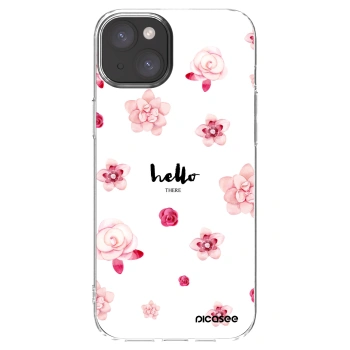 Picasee husă transparentă din silicon pentru Apple iPhone 15 Plus - Hello there