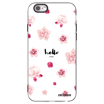 Picasee husă neagră din silicon pentru Apple iPhone 6/6S - Hello there