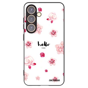 Picasee husă neagră din silicon pentru Samsung Galaxy S24 S921B 5G - Hello there