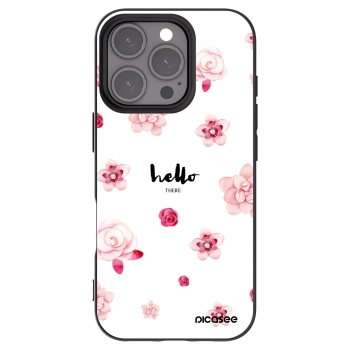 Picasee husă neagră din silicon pentru Apple iPhone 16 Pro - Hello there