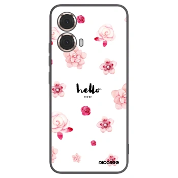 Picasee husă neagră din silicon pentru Motorola Moto G85 - Hello there