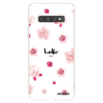 Picasee husă transparentă din silicon pentru Samsung Galaxy S10 Plus G975 - Hello there