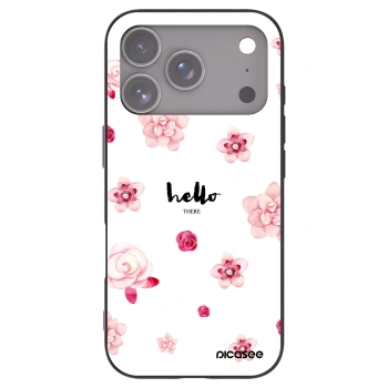 Picasee husă neagră din silicon pentru Apple iPhone 17 Pro - Hello there