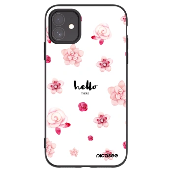 Picasee husă neagră din silicon pentru Apple iPhone 11 - Hello there