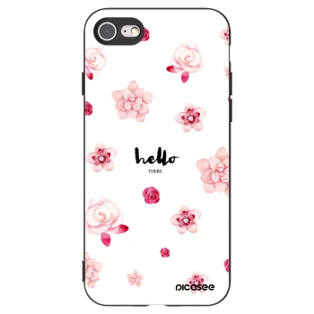 Picasee husă neagră din silicon pentru Apple iPhone SE 2020 - Hello there