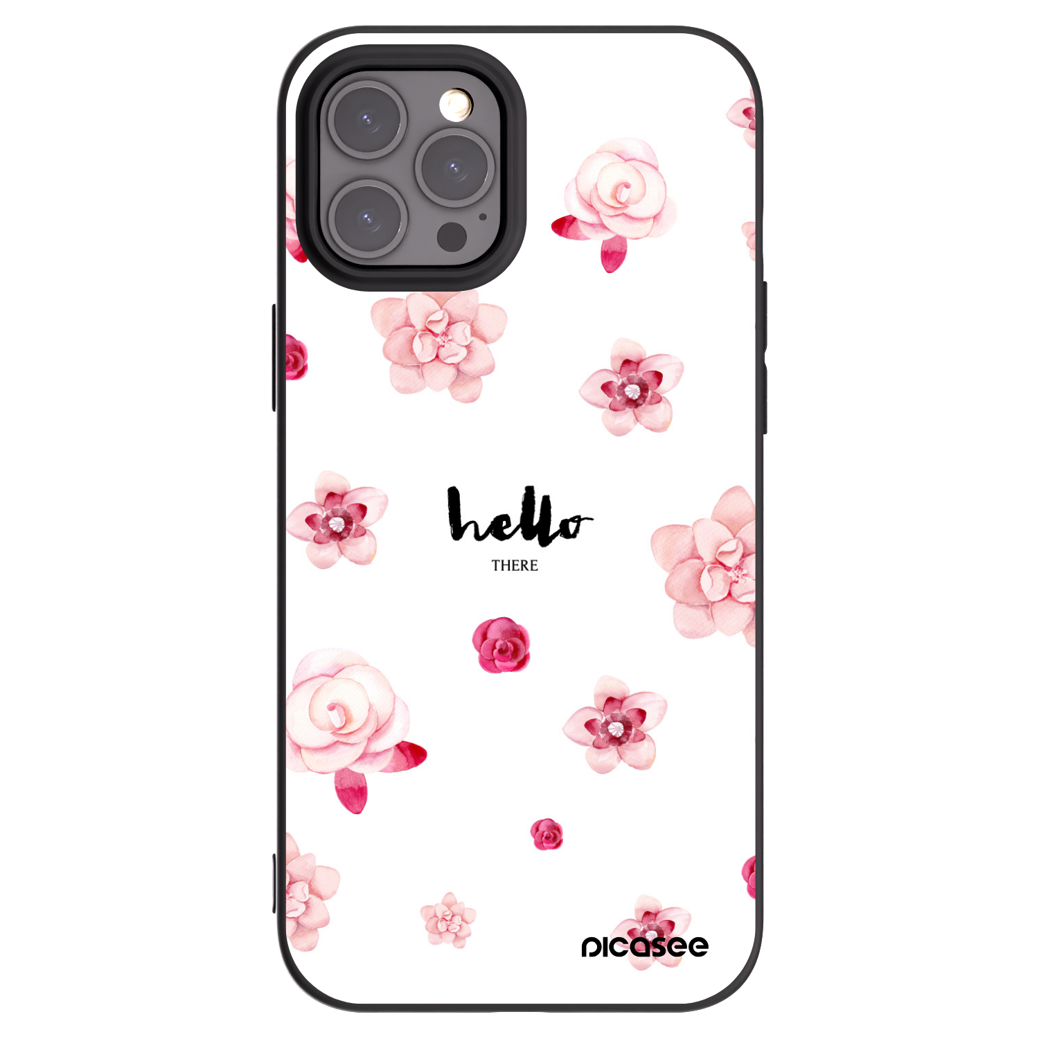 Picasee husă neagră din silicon pentru Apple iPhone 12 Pro Max - Hello there