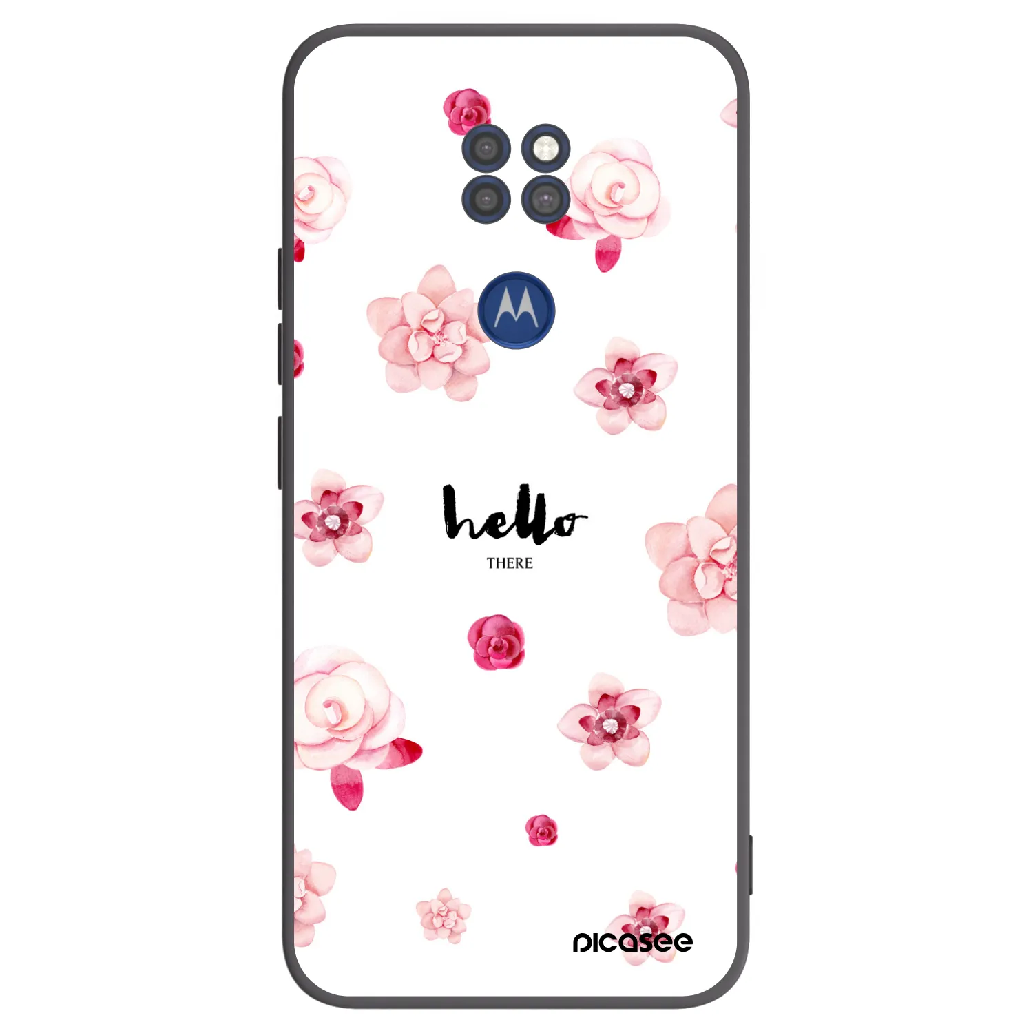 Picasee husă neagră din silicon pentru Motorola Moto G9 Play - Hello there