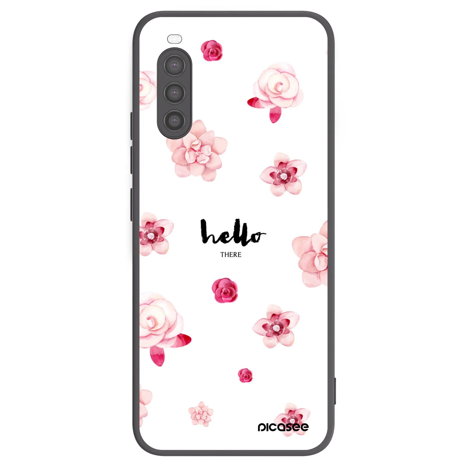 Picasee husă neagră din silicon pentru Sony Xperia 10 II - Hello there