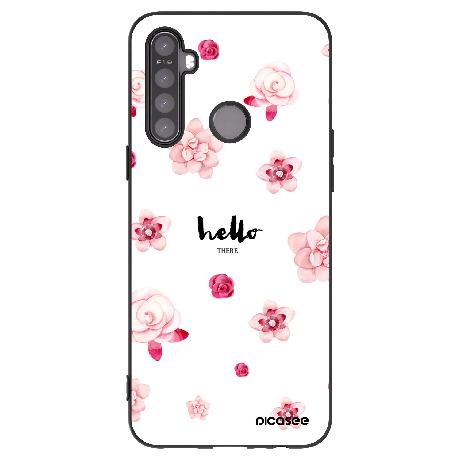 Picasee husă neagră din silicon pentru Realme 6i - Hello there