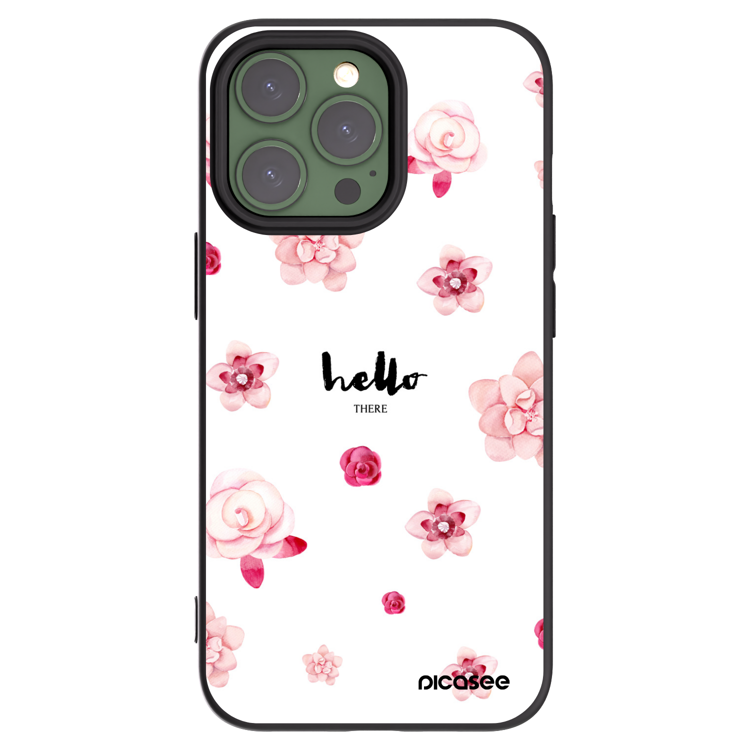 Picasee husă neagră din silicon pentru Apple iPhone 13 Pro - Hello there