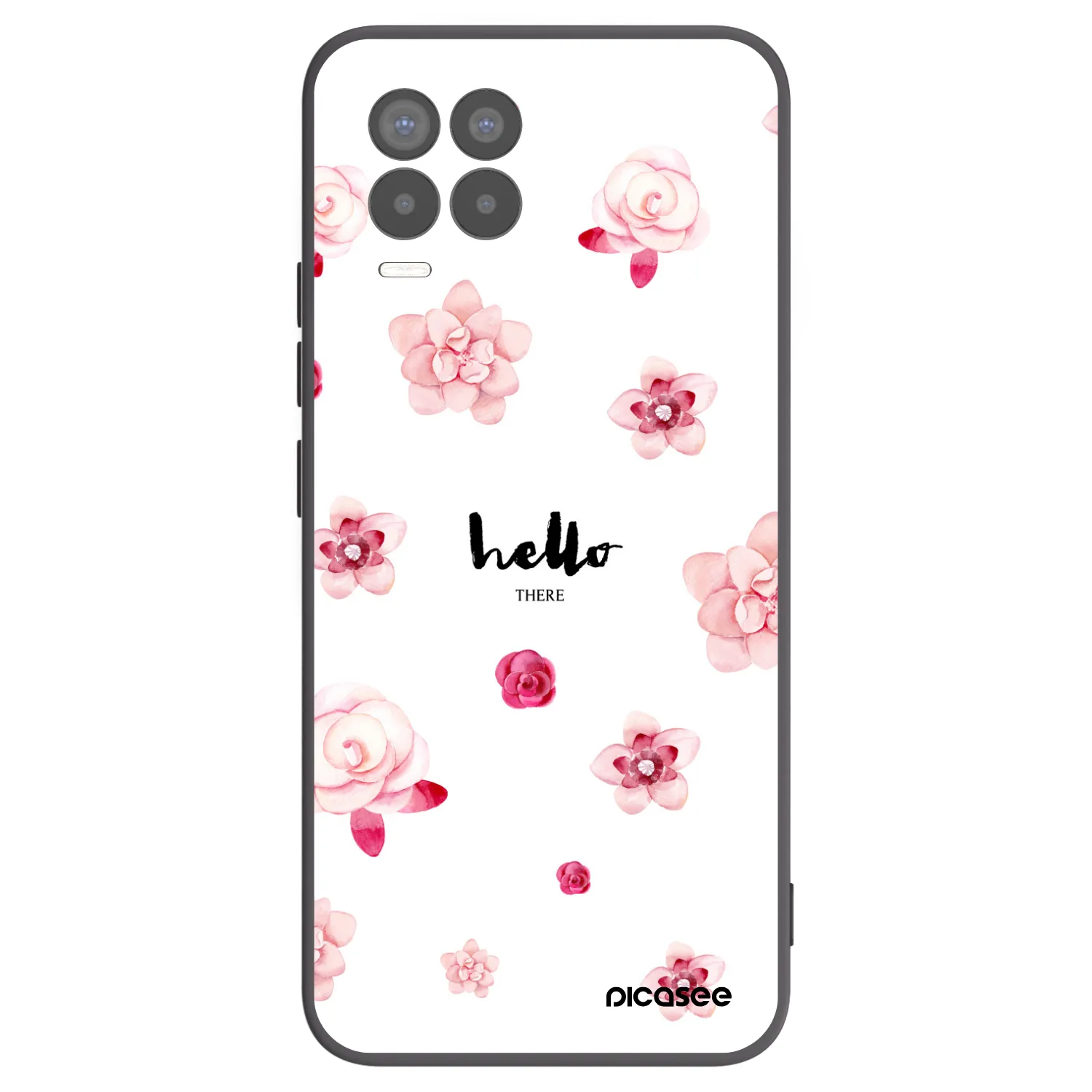 Picasee husă neagră din silicon pentru Realme 8 Pro - Hello there