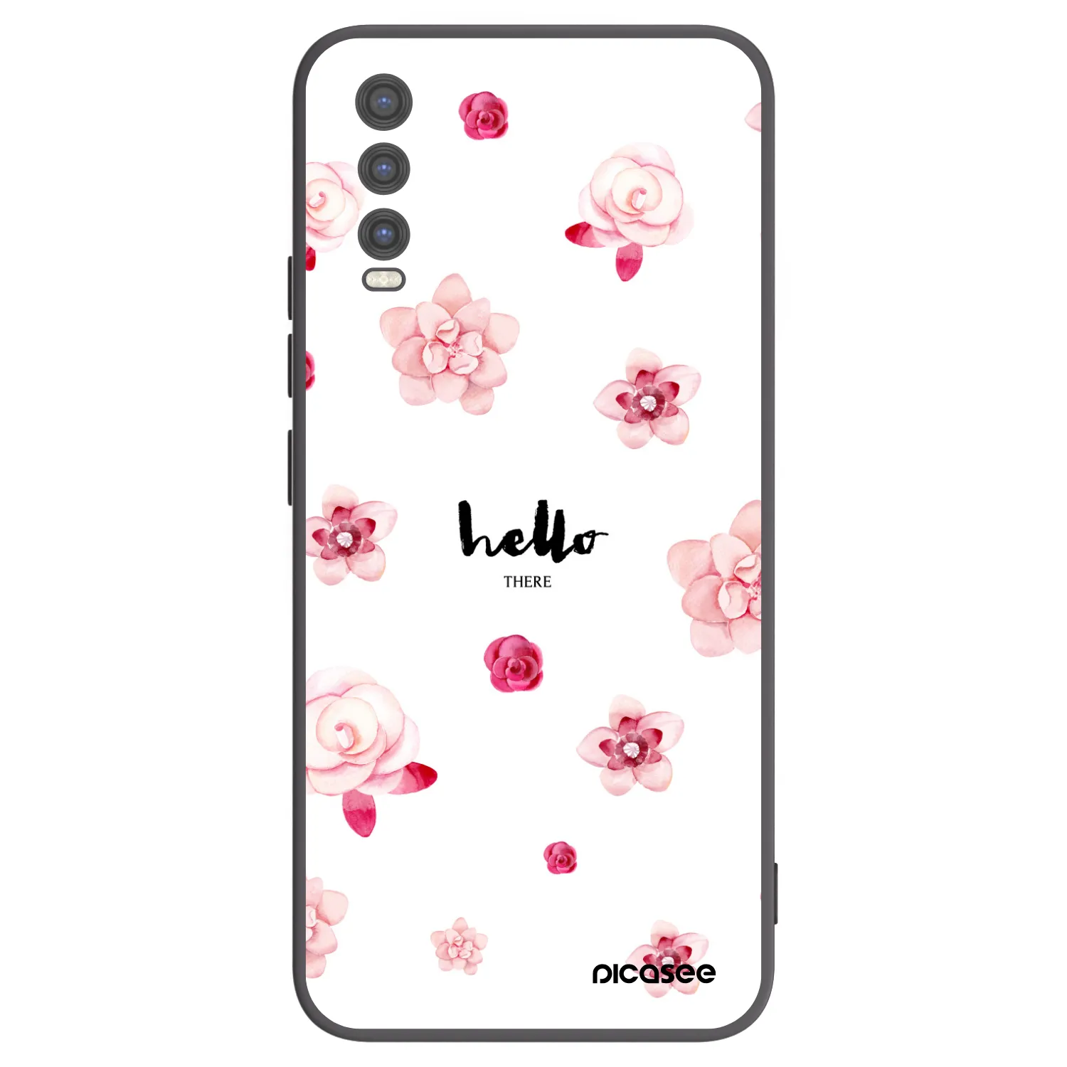 Picasee husă neagră din silicon pentru Vivo Y20s - Hello there