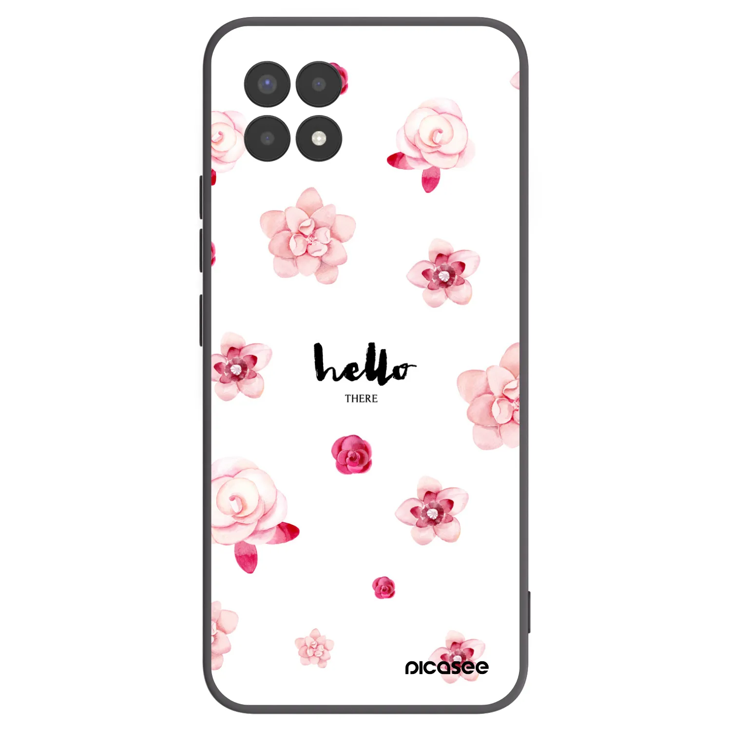 Picasee husă neagră din silicon pentru Realme 8i - Hello there