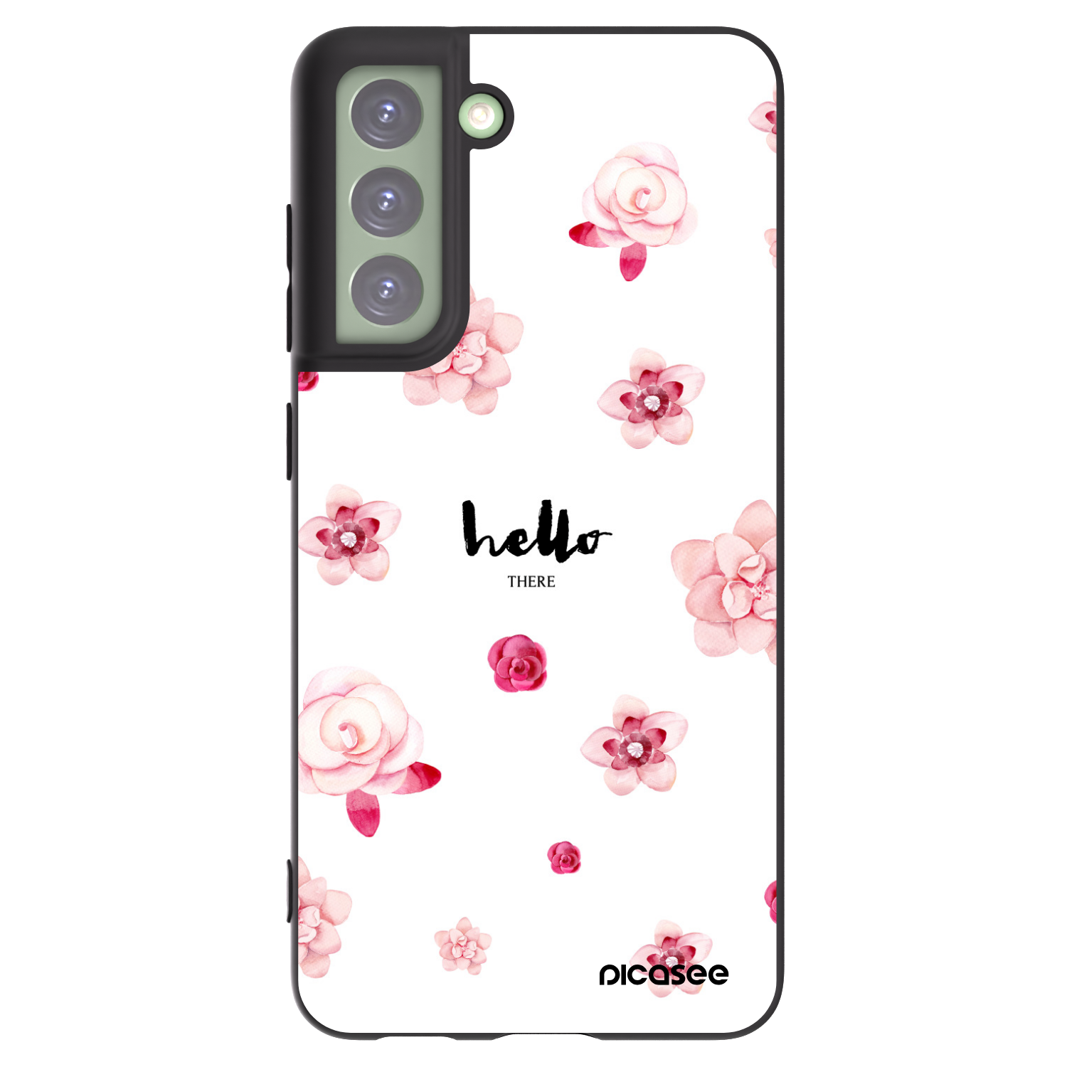 Picasee husă neagră din silicon pentru Samsung Galaxy S21 FE 5G - Hello there