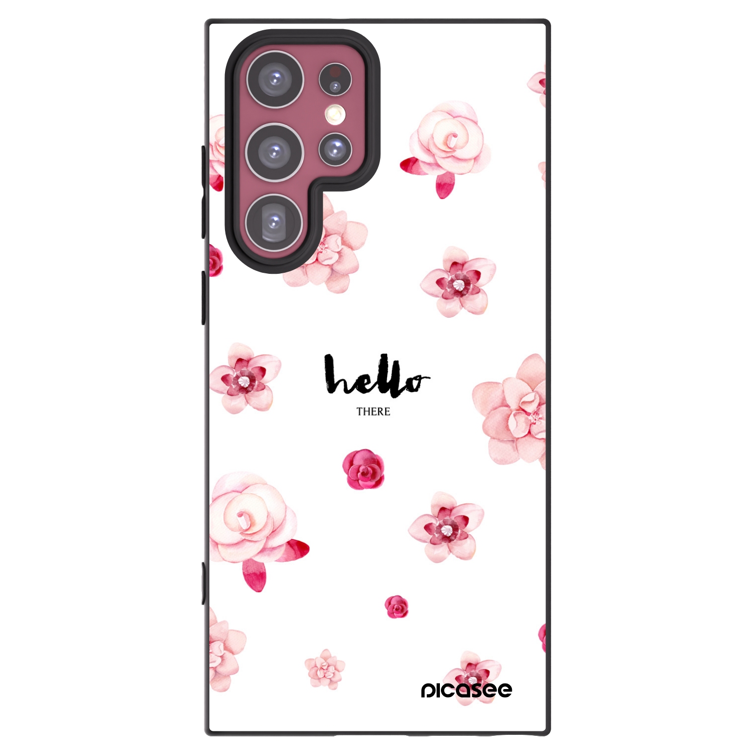 Picasee husă neagră din silicon pentru Samsung Galaxy S22 Ultra 5G - Hello there