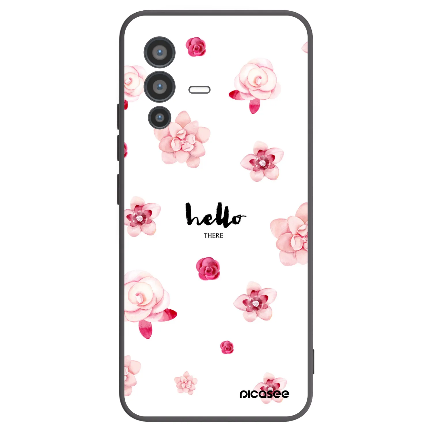 Picasee husă neagră din silicon pentru Vivo V23 5G - Hello there