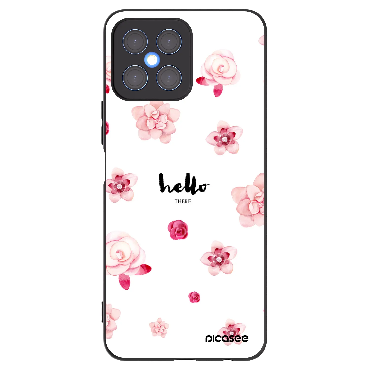Picasee husă neagră din silicon pentru Honor X8 4G - Hello there