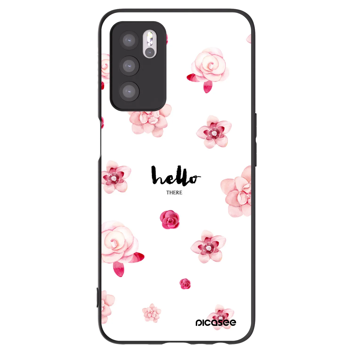 Picasee husă neagră din silicon pentru OPPO A16 - Hello there