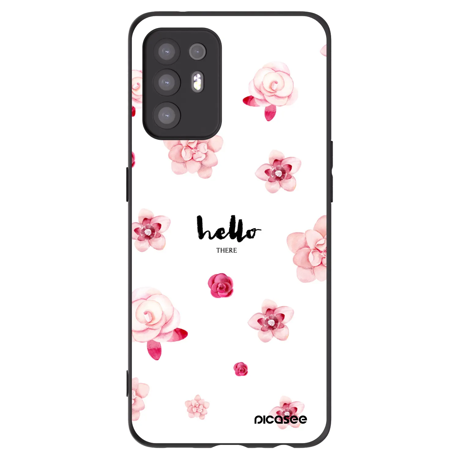 Picasee husă neagră din silicon pentru OPPO A94 5G - Hello there