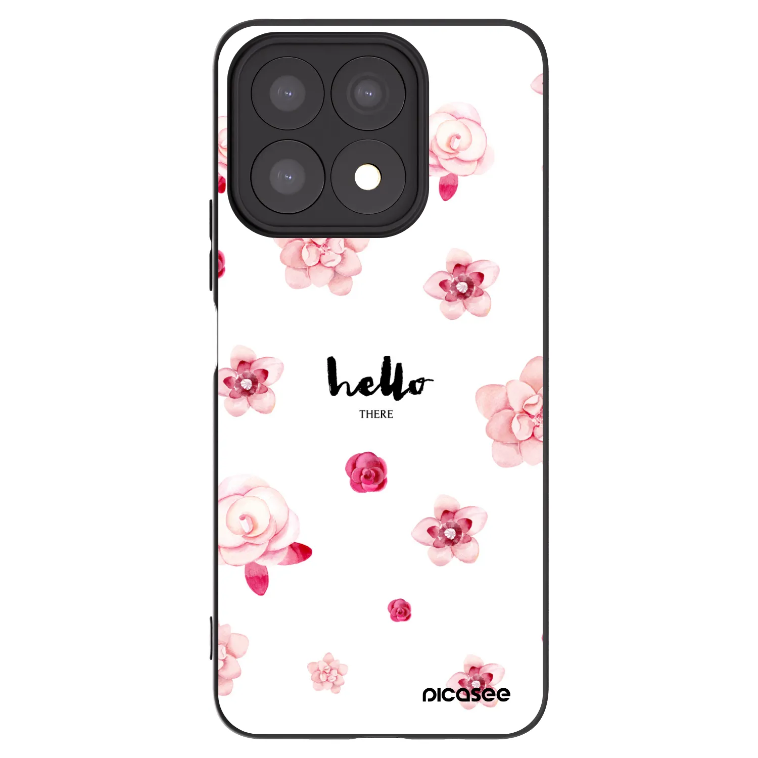 Picasee husă neagră din silicon pentru Honor X8a - Hello there