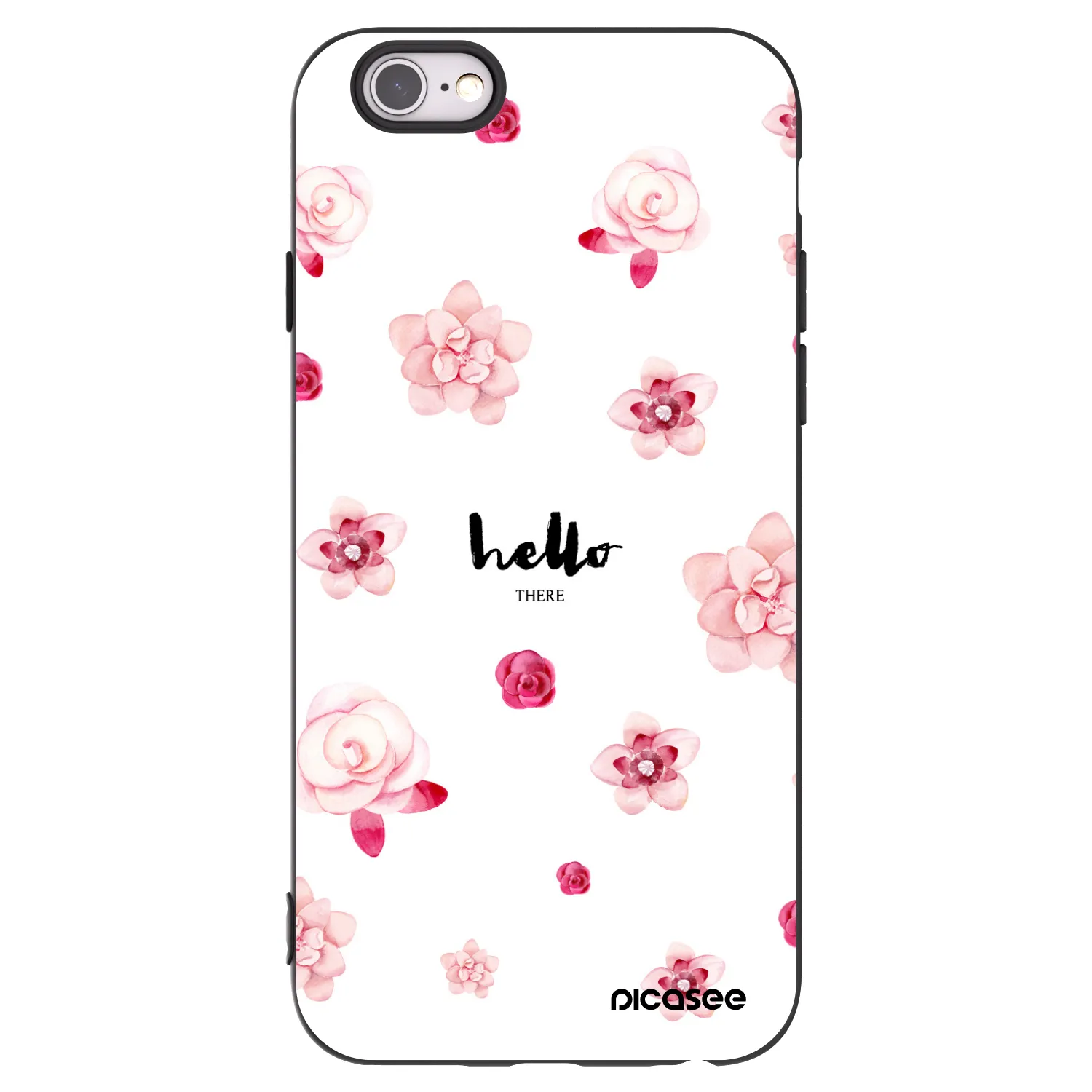 Picasee husă neagră din silicon pentru Apple iPhone 6/6S - Hello there