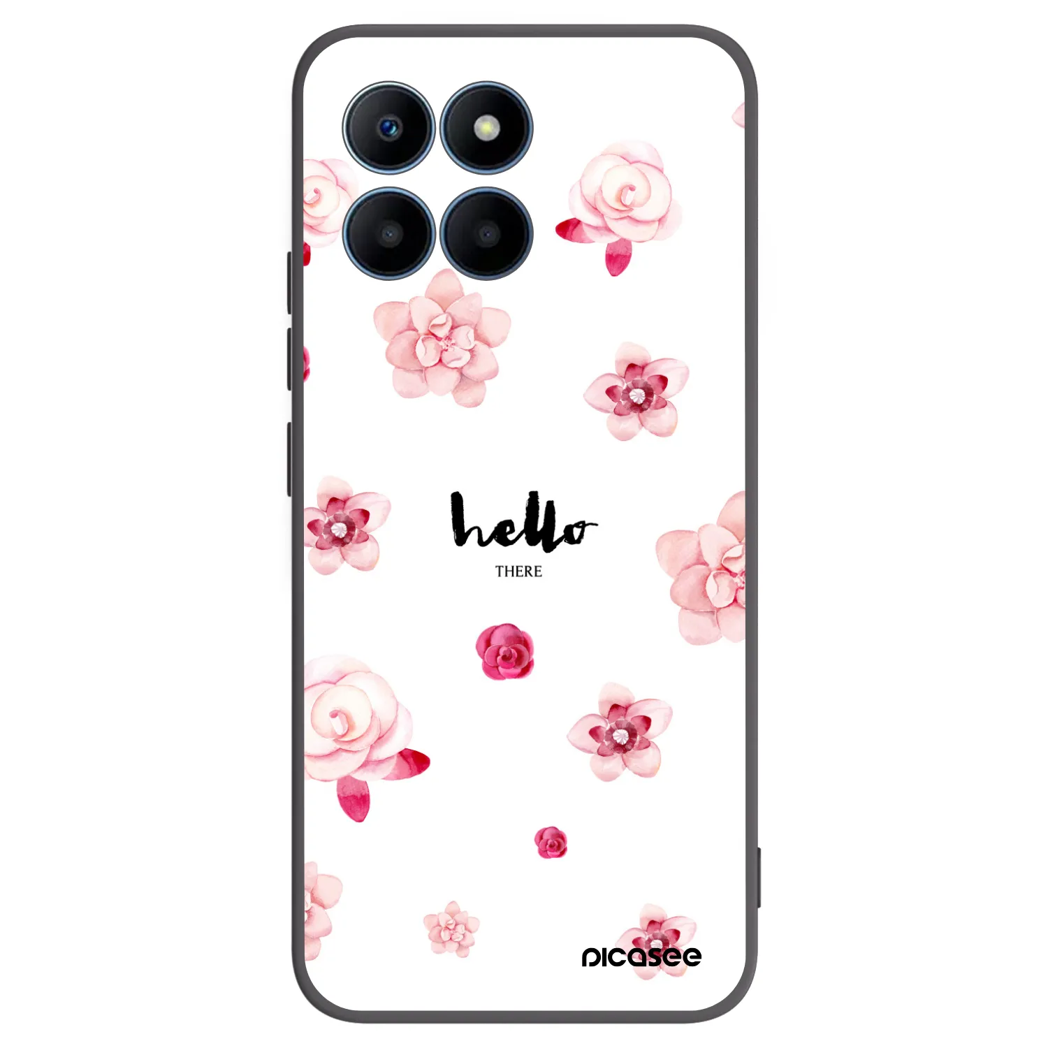 Picasee husă neagră din silicon pentru Honor 70 Lite - Hello there