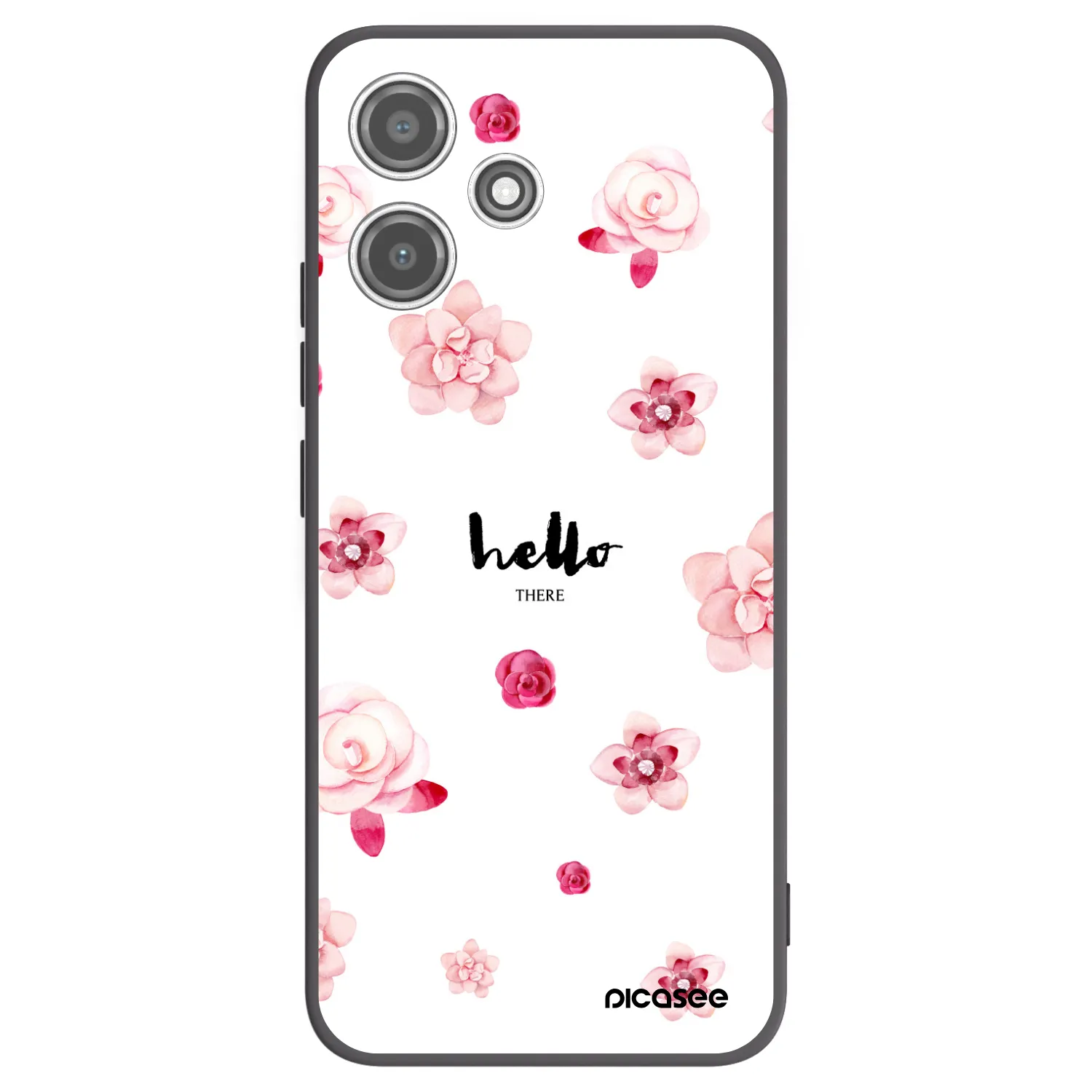 Picasee husă neagră din silicon pentru Xiaomi Redmi 12 5G - Hello there