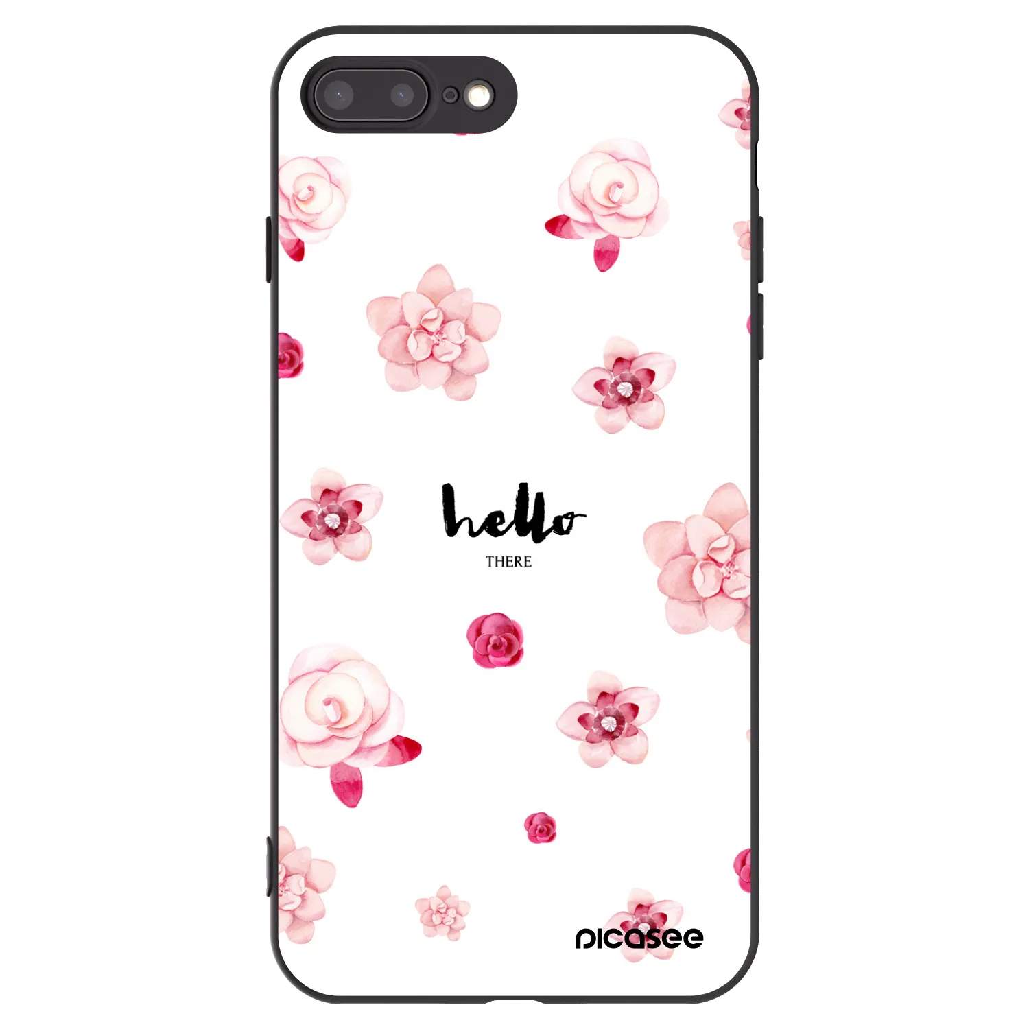 Picasee husă neagră din silicon pentru Apple iPhone 7 Plus - Hello there
