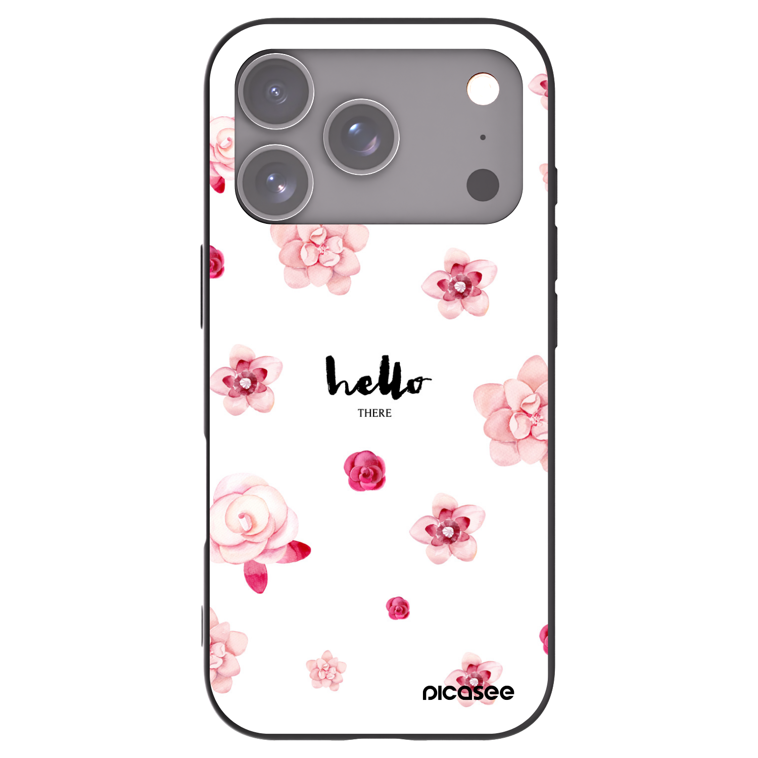 Picasee husă neagră din silicon pentru Apple iPhone 17 Pro - Hello there