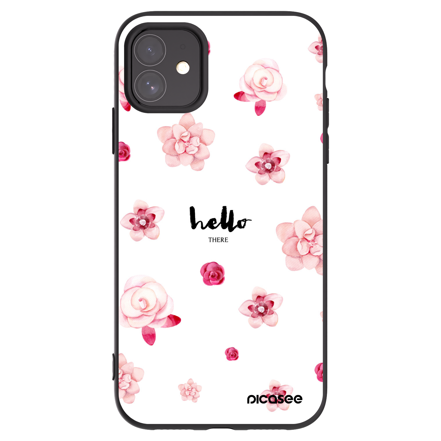 Picasee husă neagră din silicon pentru Apple iPhone 11 - Hello there