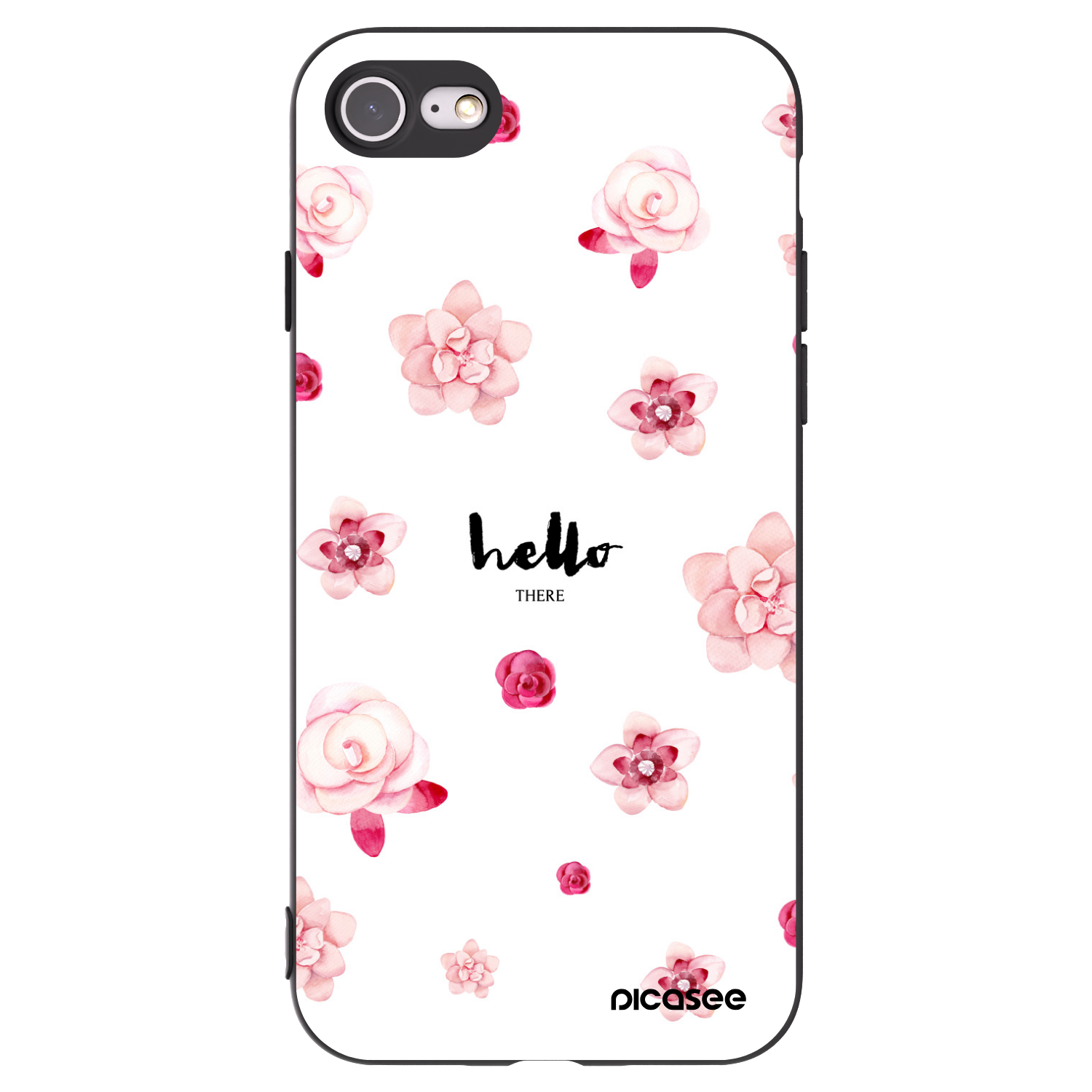 Picasee husă neagră din silicon pentru Apple iPhone SE 2020 - Hello there