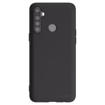 Picasee husă neagră din silicon pentru Realme 5 - Clear