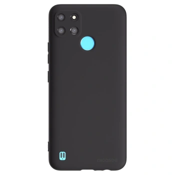 Picasee husă neagră din silicon pentru Realme C21Y - Clear