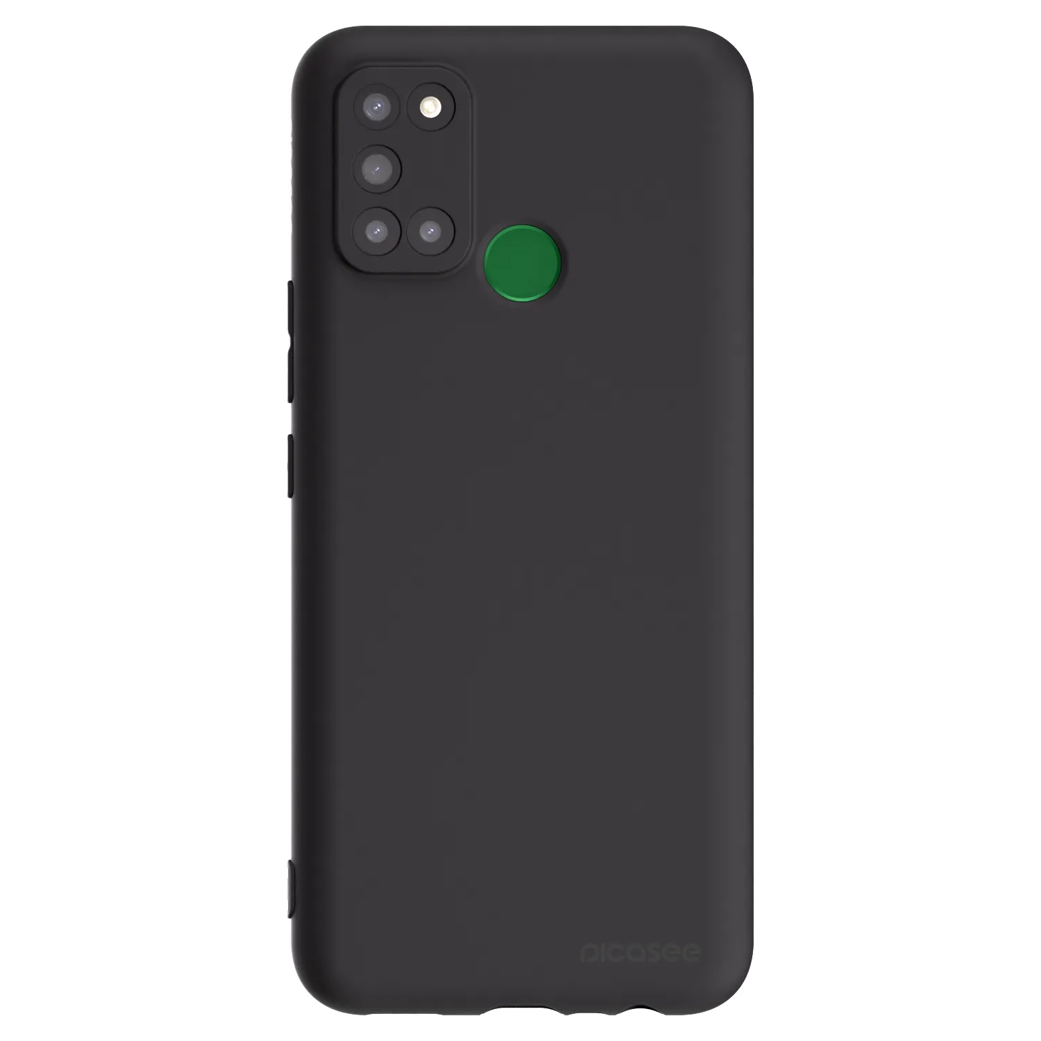 Picasee husă neagră din silicon pentru Realme 7i - Clear