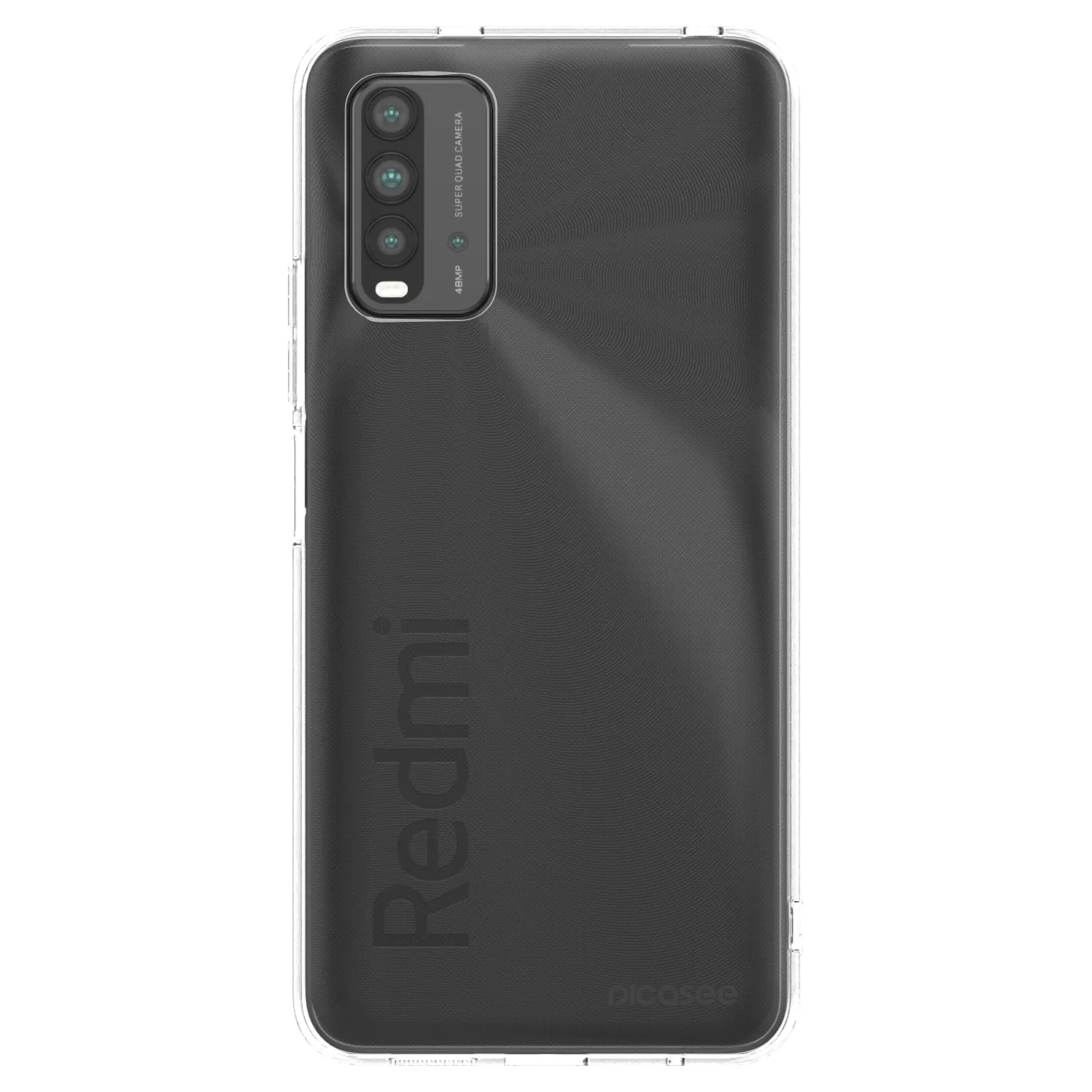 Picasee husă neagră din silicon pentru Xiaomi Redmi 9T - Clear