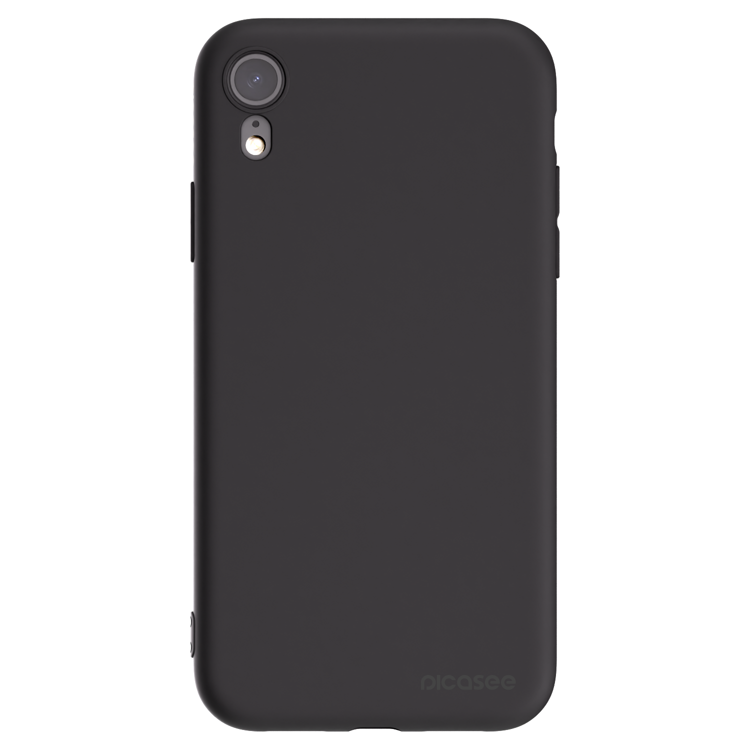Picasee husă neagră din silicon pentru Apple iPhone XR - Clear