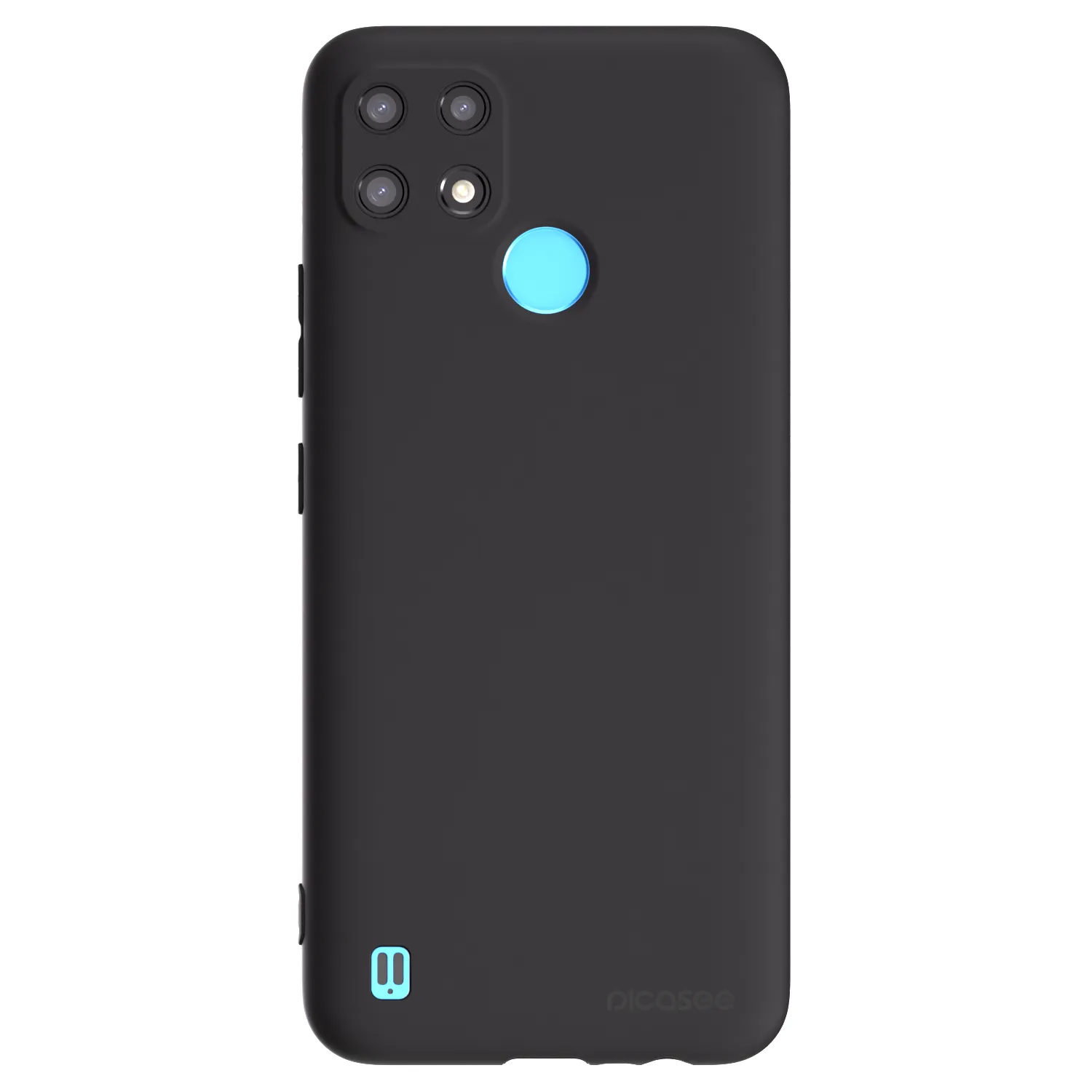 Picasee husă neagră din silicon pentru Realme C21 - Clear