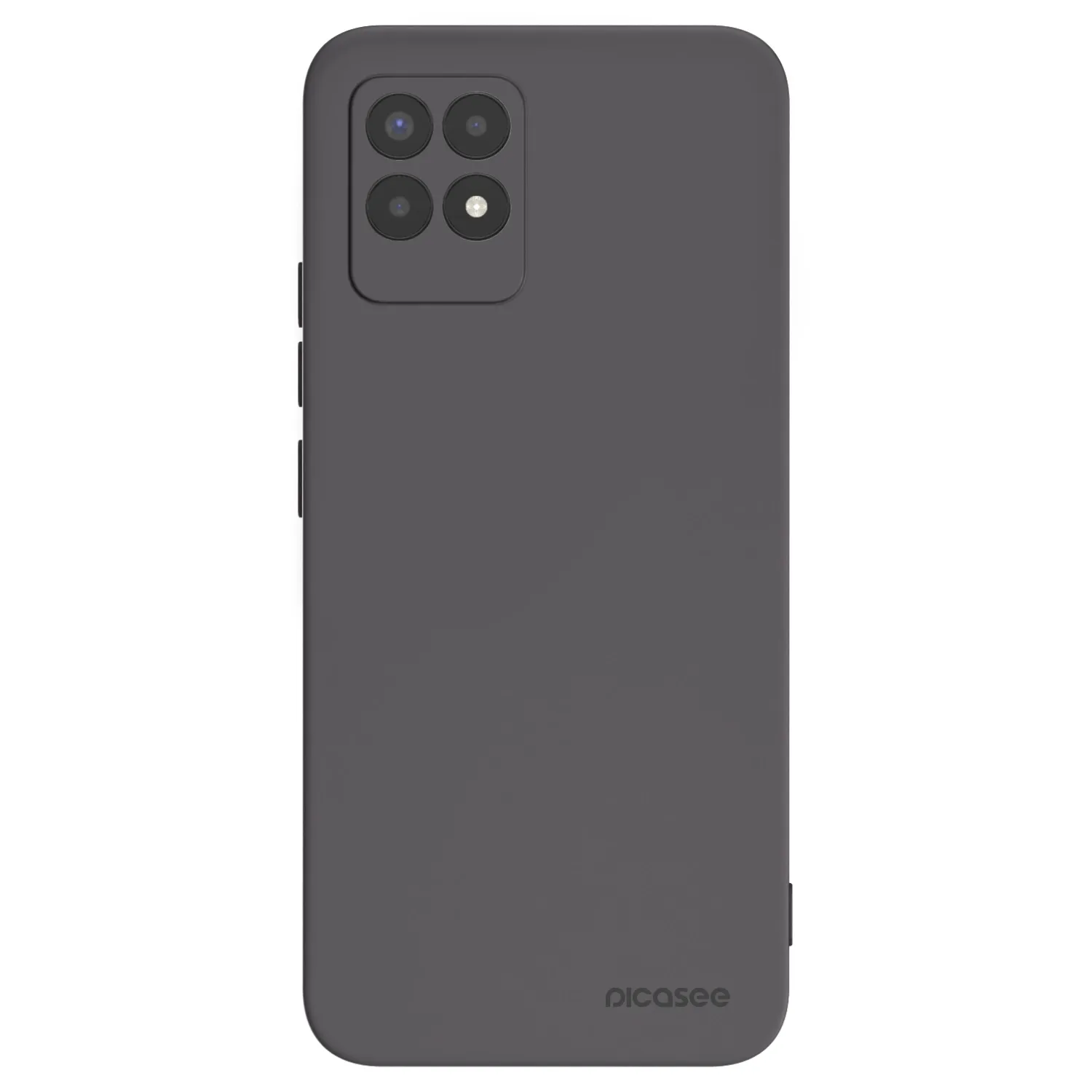 Picasee husă neagră din silicon pentru Realme 8i - Clear
