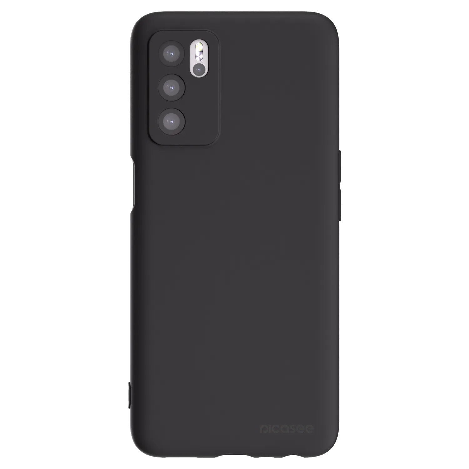 Picasee husă neagră din silicon pentru OPPO A16s - Clear