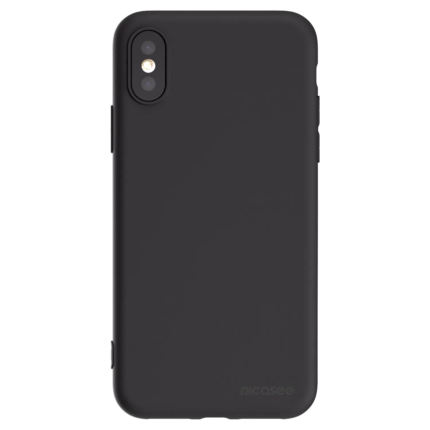Picasee husă neagră din silicon pentru Apple iPhone X/XS - Clear