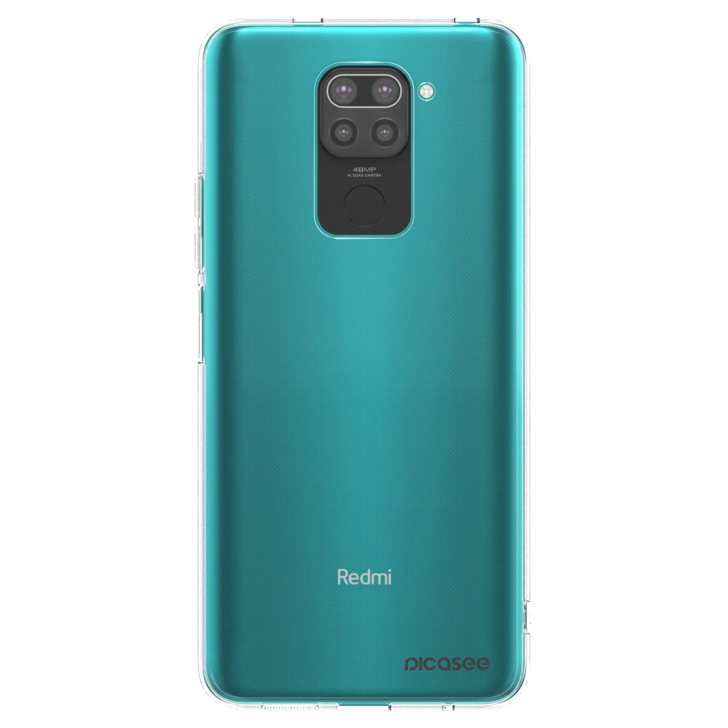 Picasee husă neagră din silicon pentru Xiaomi Redmi Note 9 - Clear