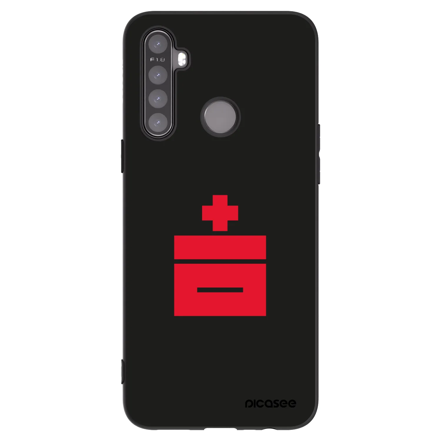 Picasee husă neagră din silicon pentru Realme 5 - Le Plastenciaga