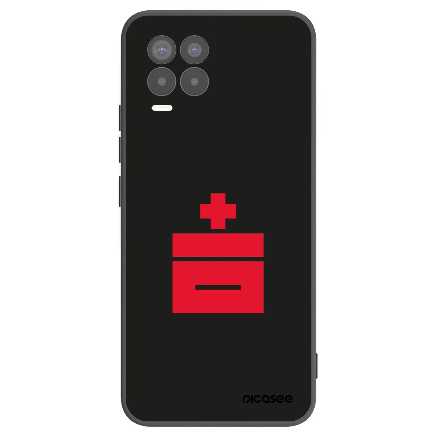 Picasee husă neagră din silicon pentru Realme 8 4G - Le Plastenciaga