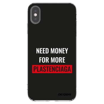 Picasee husă transparentă din silicon pentru Apple iPhone XS Max - More PLASTENCIAGA