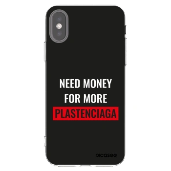 Picasee husă transparentă din silicon pentru Apple iPhone X/XS - More PLASTENCIAGA